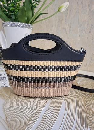Сумка крос боді michael kors tatum small striped woven