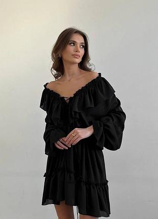 Женское шифоновое платье мини