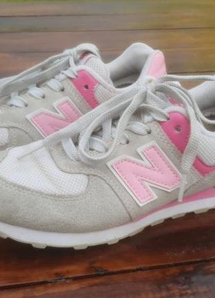 Кросівки для дівчинки new balance, сірі з рожевим
