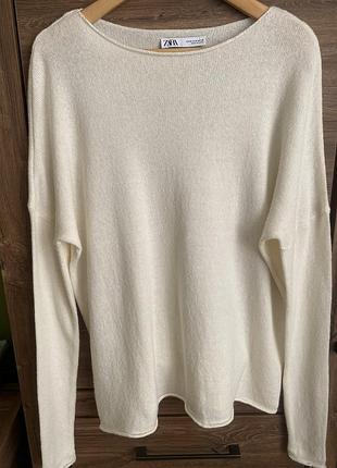 Молочний джемпер zara oversize, розмір m
