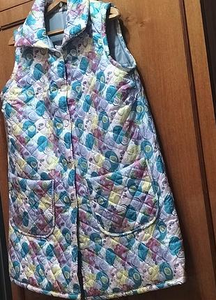 Жилетка жіноча стьобана різнокольорова