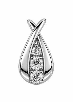 Серебряный кулон капля (7359)