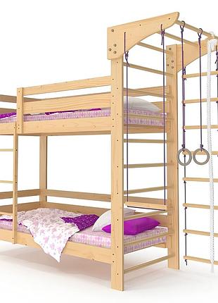 Двухъярусная спортивная кровать 80x190см для детей sportbaby