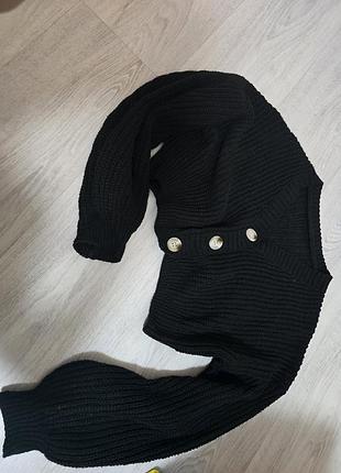 Жіночий короткий кардиган чорний