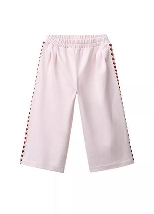 Брюки для дівчинки zara рожеві з сердечками, розмір 92
