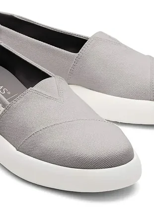 Кеди жіночі toms alpargata сірі, розмір 39, довжина устілки 25-25.5 см, матеріал полотно
