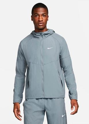 Спортивна вітрівка чоловіча nike repel miler dd4746-084 2xl сіра
