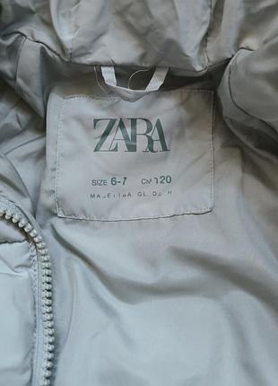 Куртка-пуфер для дівчинки zara, м'ятна 6