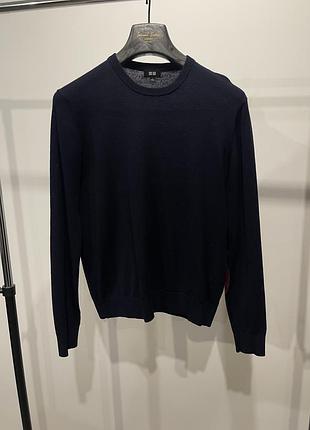 Чоловічий джемпер uniqlo з 100% вовни (wool), розмір s