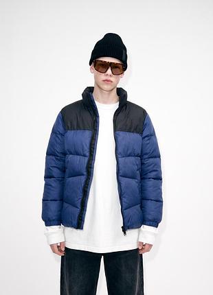 Куртка jack & jones демісезонна синьо-чорна