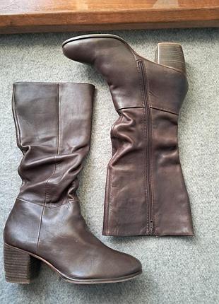 Шкіряні коричневі чоботи steve madden (модель josie) — розмір 38 устілка 24,5 см