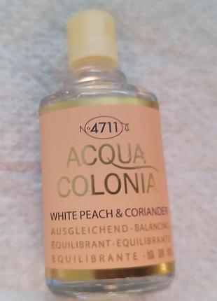 Миниатюра maurer &amp; wirtz 4711 acqua colonia white peach &amp; coriander.оригинал.