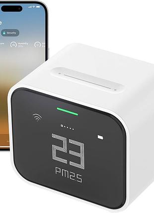 Qingping air monitor lite, сумісний з apple homekit wi-fi вимірювач якості повітря в приміщенні, виявляє co2, pm2.5, pm10