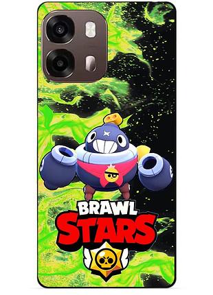 Силіконовий бампер чохол для oppo a6s з героєм бравл тік brawl