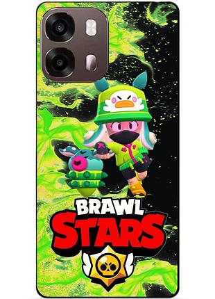 Чехол силиконовый бампер для oppo a6s с героем бравл джеки brawl