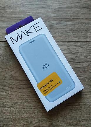 Чехол книжка make flip grey для samsung galaxy a56 чохол книжка на самсунг а56 5g (mcp-sa56gr)