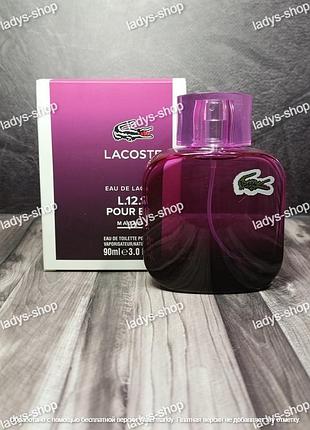 Парфуми жіночі lacoste eau de lacoste l.12.12 pour elle magnetic (лакоста магнетік) 90 мл