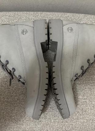 Жіночі ботинки timberland сірі ботинки на шнурівці timberland
