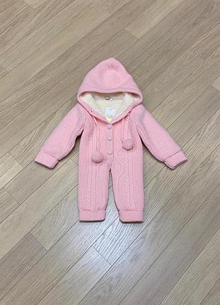 Зимовий комбінезон для дівчаток royal kids рожевий 18-24 місяці