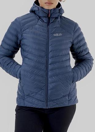 Куртка rab cirrus alpine jacket, розмір m, синя, утеплена мікропуховик primaloft gore-tex