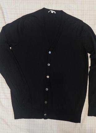 Uniqlo вовняний чорний кардиган