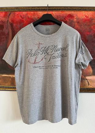 Серая футболка polo ralph lauren оригинал размер xl