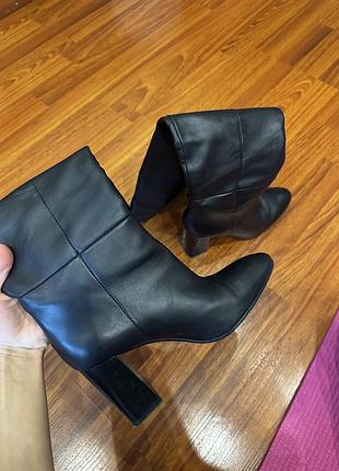 Шкіряні чоботи чобітки труби zara 3