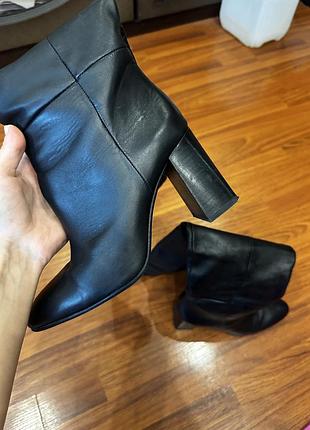 Шкіряні чоботи чобітки труби zara 2