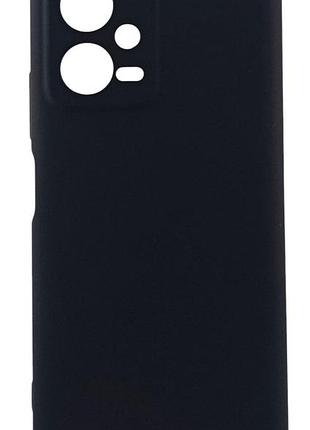 Чехол silicone case для xiaomi redmi note 12 5g бампер с микрофиброй черный
