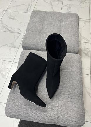 Ботинки женские черные замша 3