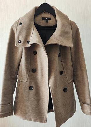 Пальто жіноче h&m коротке, кольору кемел