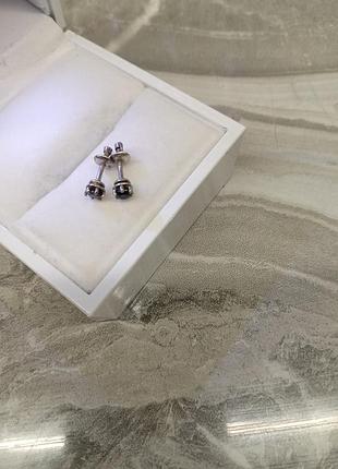 Серьги плесени серебро сапфиры 3
