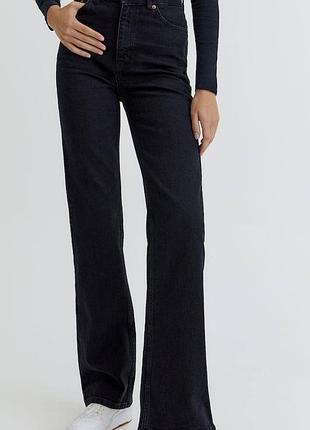 Pull&bear джинси чорні жіночі kick flare 34/xs