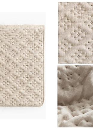 H&m стеганое покрывало light beige 2