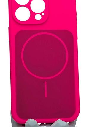 Чехол magnetic vision для apple iphone 17 pro max бампер с микрофиброй розовый