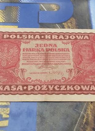 Бона 1 марка 1919 года, польща 2