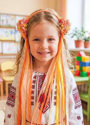 Чельцо для девочки на праздник осени. ободок с декором ручной работы