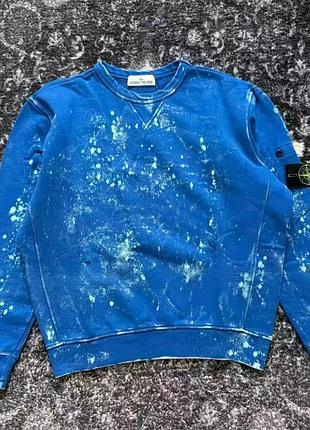 Світшот чоловічий stone island off dye синій