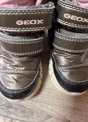 Чоботи для дівчинки geox сріблясті, розмір 22