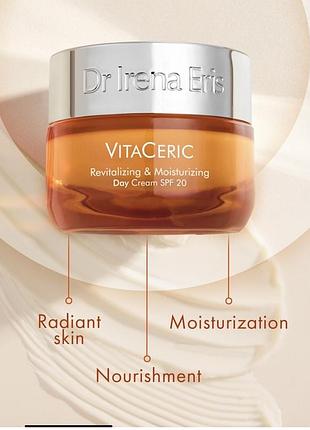 Крем для обличчя dr irena eris vitaceric revitalizing & moisturizing day cream spf 15