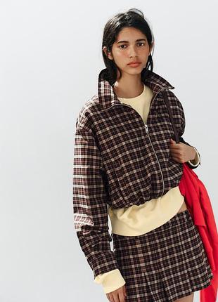 Куртка жіноча в клітинку віші zara new