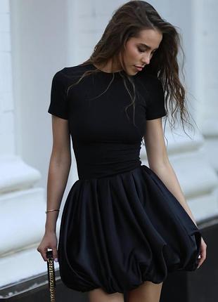 Міні-спідниця жіноча чорна ballon skirts розмір м