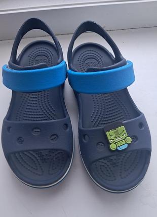 Босоніжки та сандалі для дітей crocs сині c10 15-15,5 см
