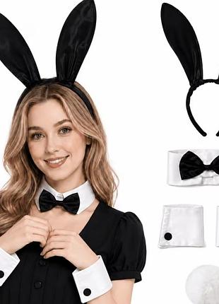 Карнавальні костюми карнавальний набір аксесуарів зайчика / кролика bunny girl (комплект 4 в 1)