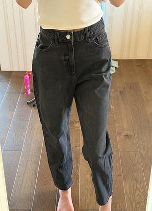 Джинси жіночі mango mom jeans чорні розмір s 34