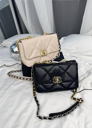 Жіноча сумка преміум 19 flap bag  gold