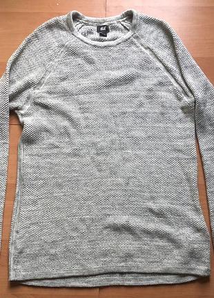 Светр чоловічий h&m в'язаний сірий розмір l