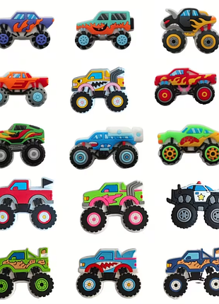 Джибитс 1 шт шармы для обуви monster truck машинки цветные jibbitz аксессуары для обуви