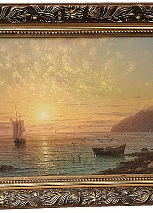 Б/у картина "прусник у морі" 50х40