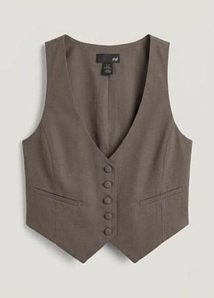Короткий жилет бренду h&m